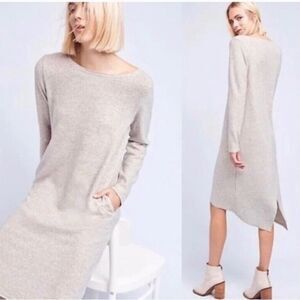 Anthropologie Moth Large Long Sleeve Thin Sweater Dress with Crossback detail